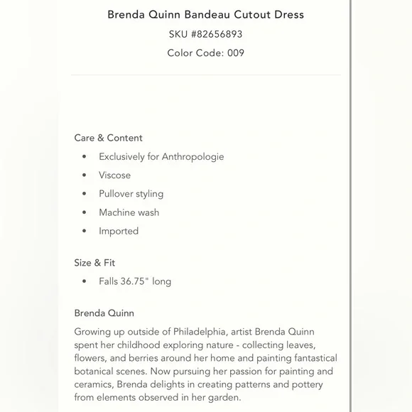 Anthropologie Black Floral Mini Dress - Picture 7 of 7